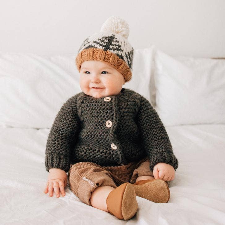 Loden Garter Stitch Cardigan Sweater Baby & Toddler