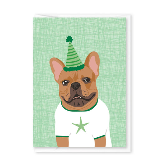 French Bulldog Party Hat Folded Enclosure