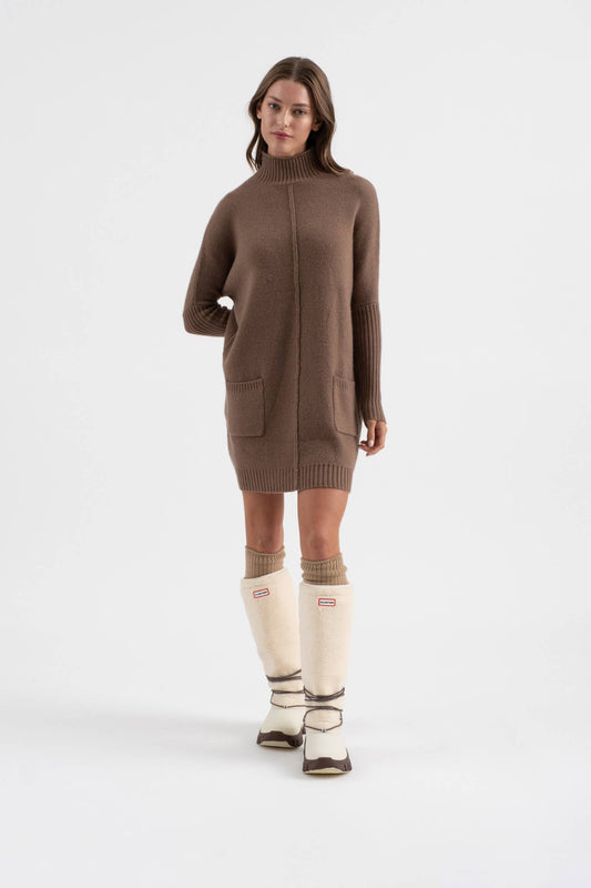 Sweater Dress w/mock turtleneck and front seam