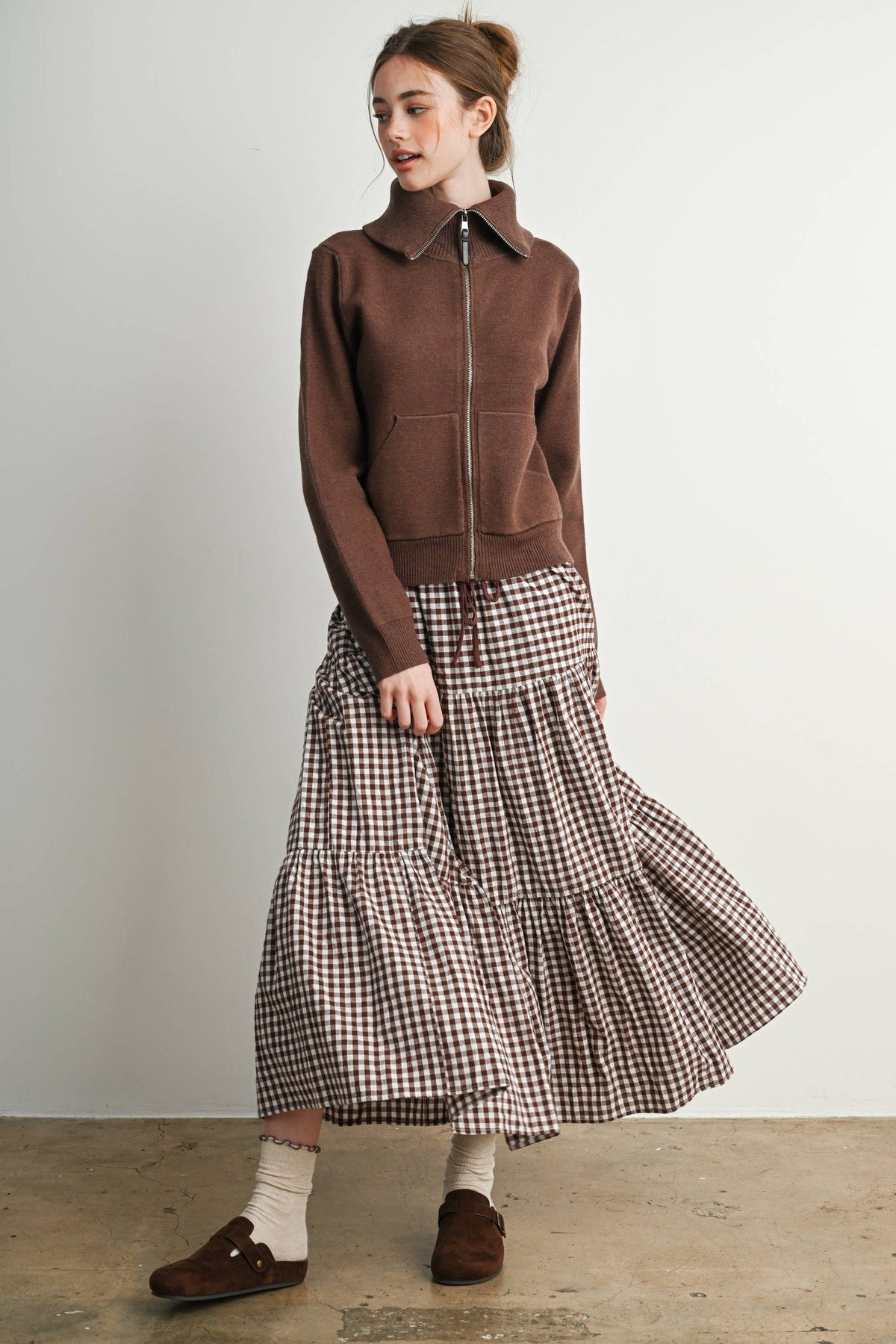 Gingham Maxi Skirt