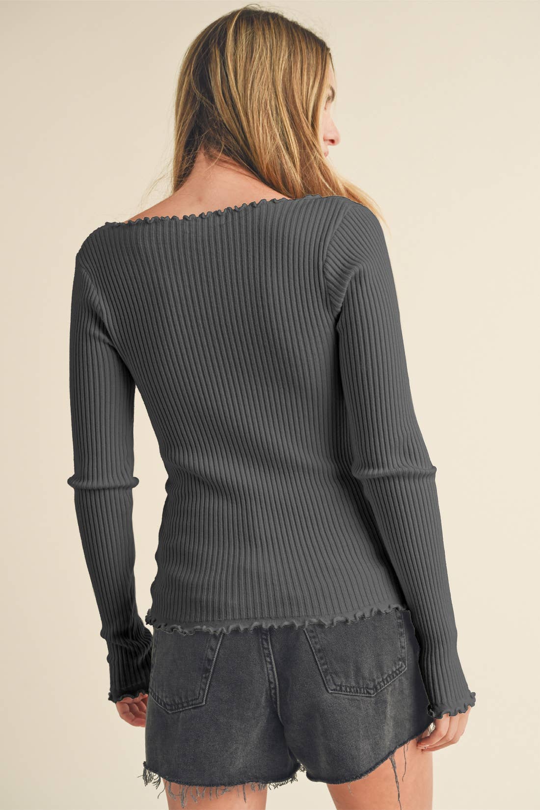 Adalie Top -Charcoal