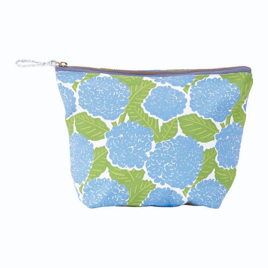 Light Blue Hydrangea Pouch, Large