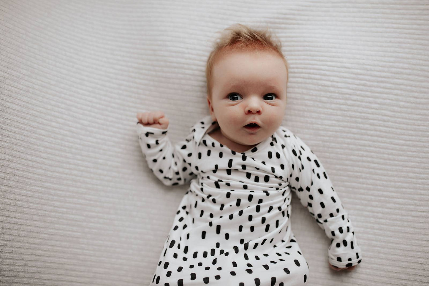 Black & White Poka Dot Knotted Gown