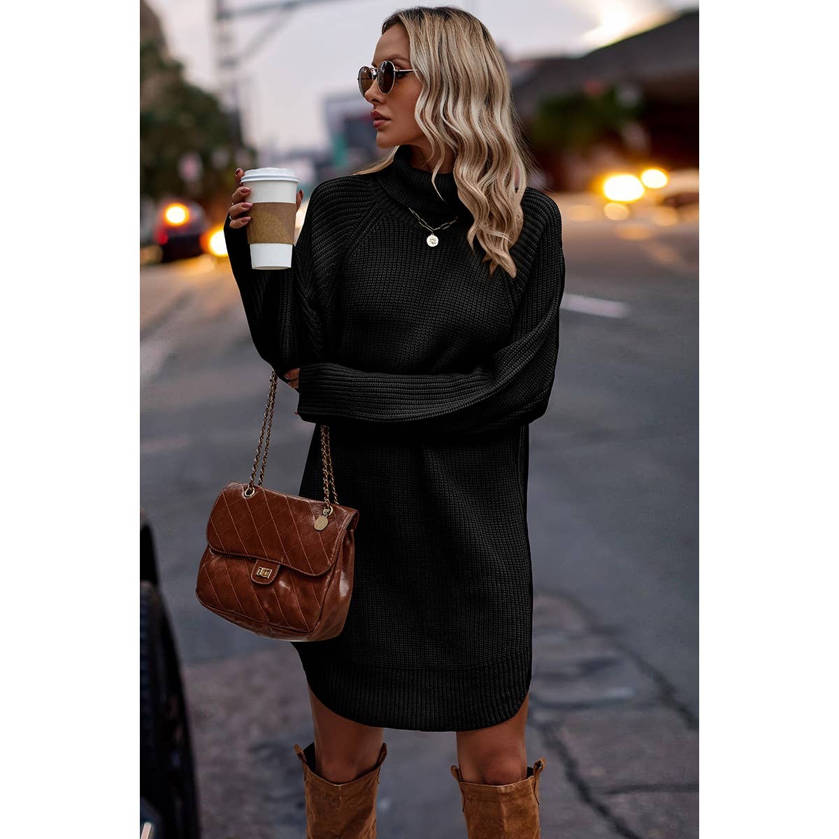 Sweater Dress - Black