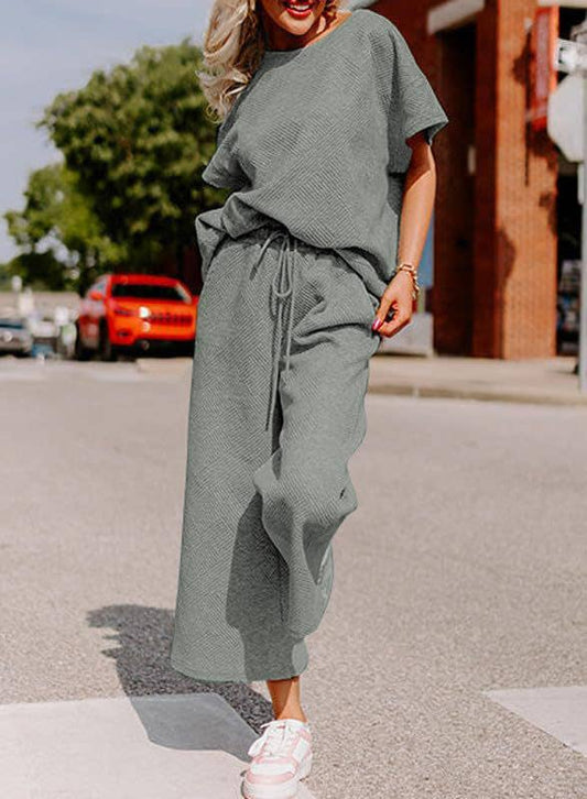 Comfy Textured Two Piece Set