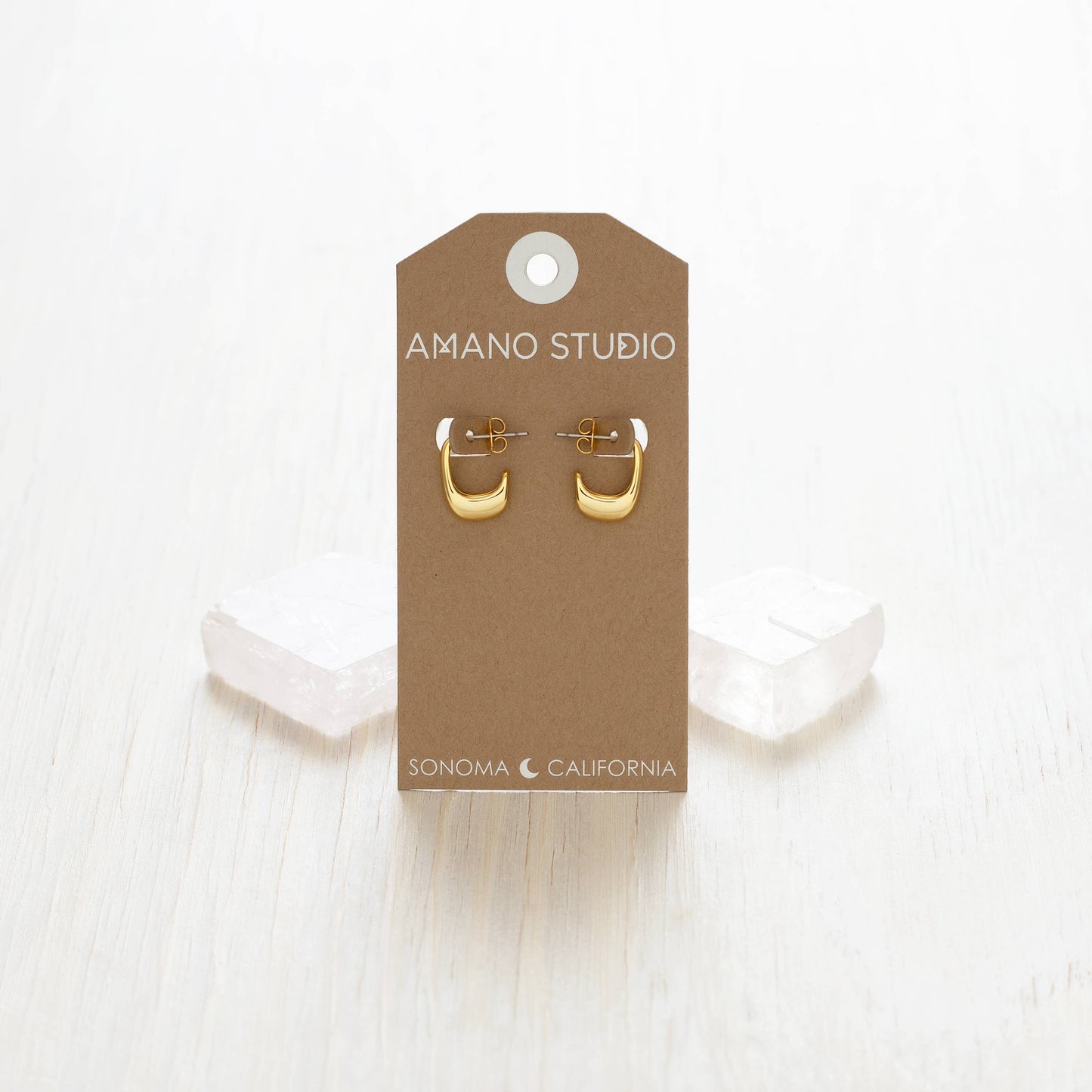 Geometric Hoop Stud Earrings