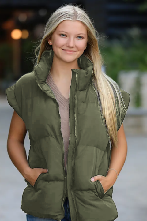 Puffer vest - Olive