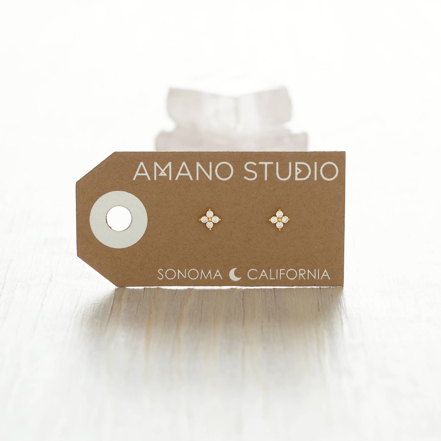 Crystal Flower Stud Earrings