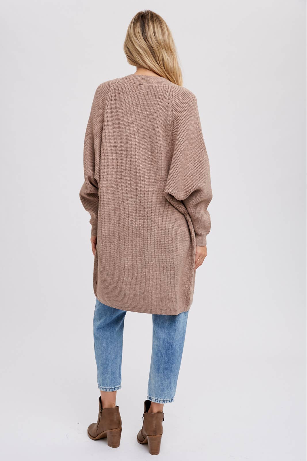 Open Front Dolman Sleeve Cardigan