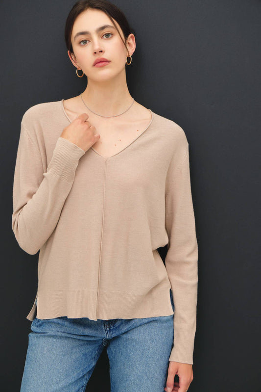 Light Weight V- Neck Sweater