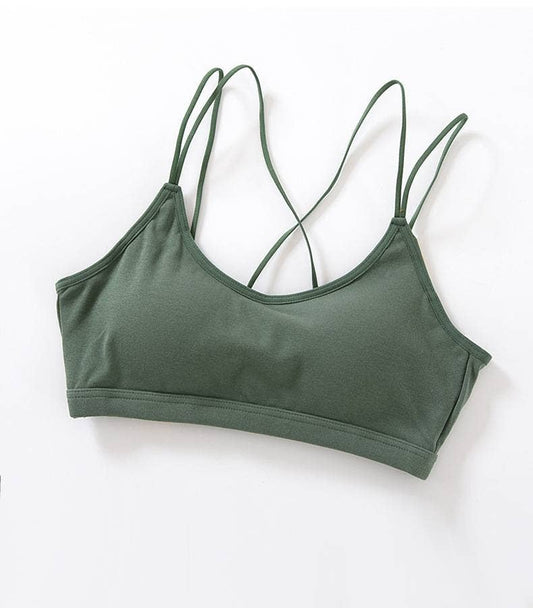 Soft Breathable Cotton Padded Bra Bralette crop top