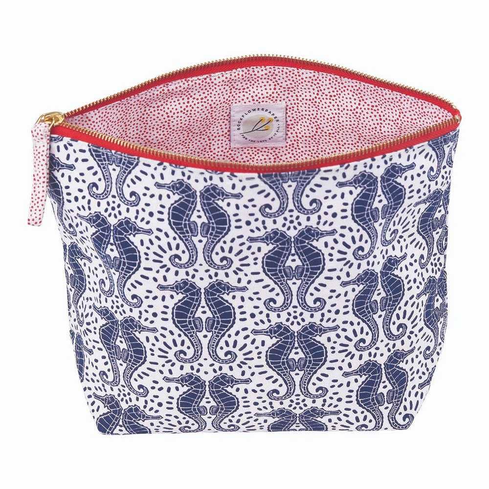 Seahorse Large Canvas Pouch