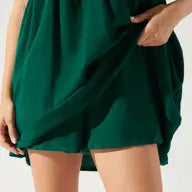 Babydoll Cotton Knit Romper- Emerald