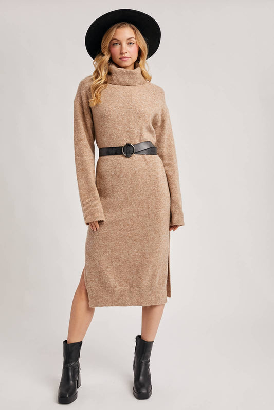 Midi Sweater Dress - Latte