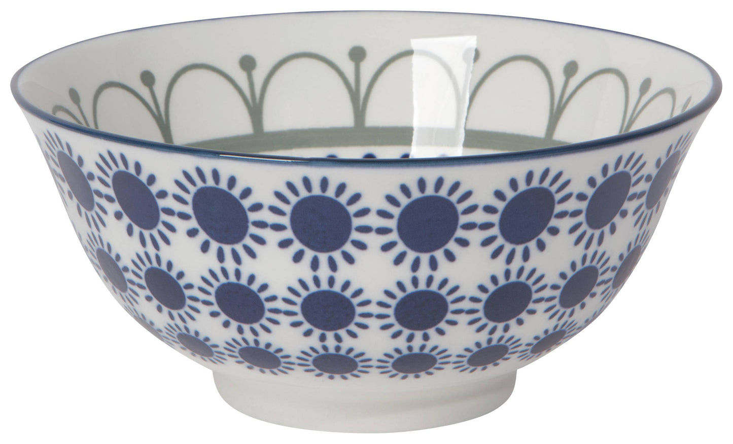 Black Navy Sun Stamped Bowl - 6 inch