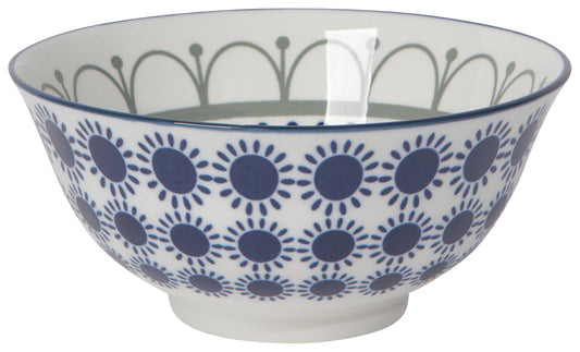 Black Navy Sun Stamped Bowl - 6 inch
