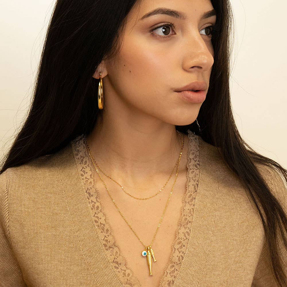 Ionian Fish Charm Necklace