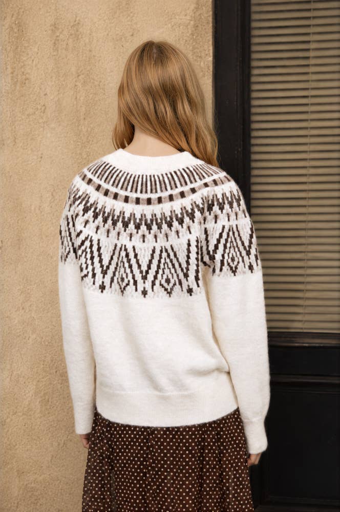 Faire Isle Pullover - Cream