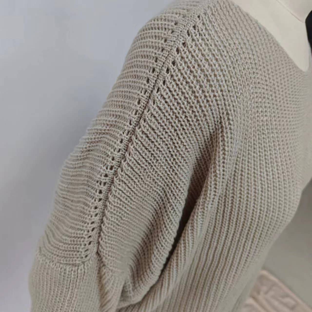 Drop shoulder sweater