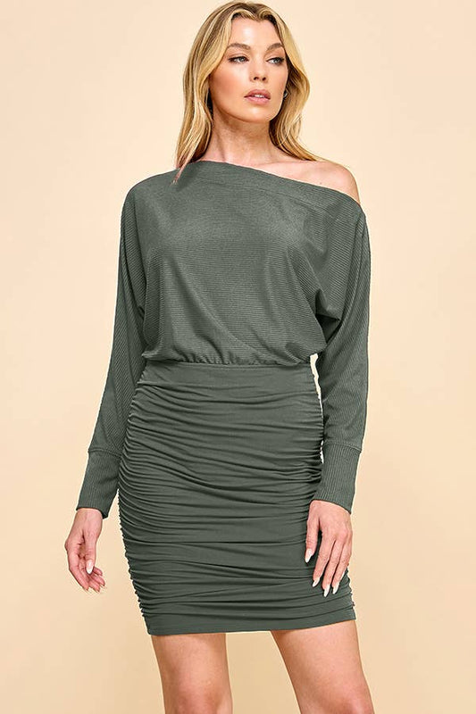 Ruched Mini Dress