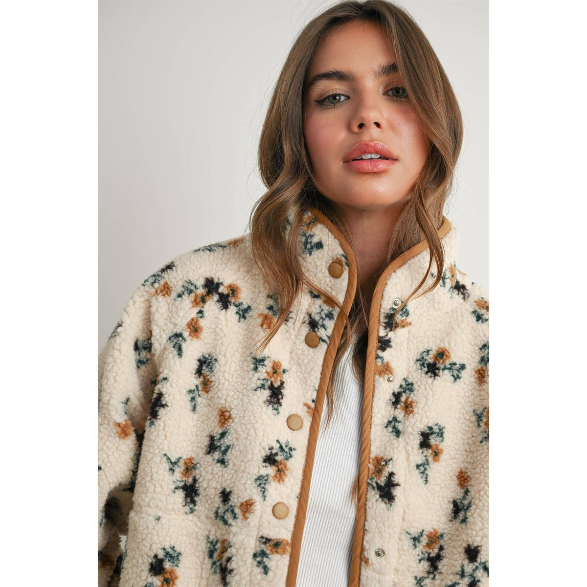 Floral Sherpa Fleece