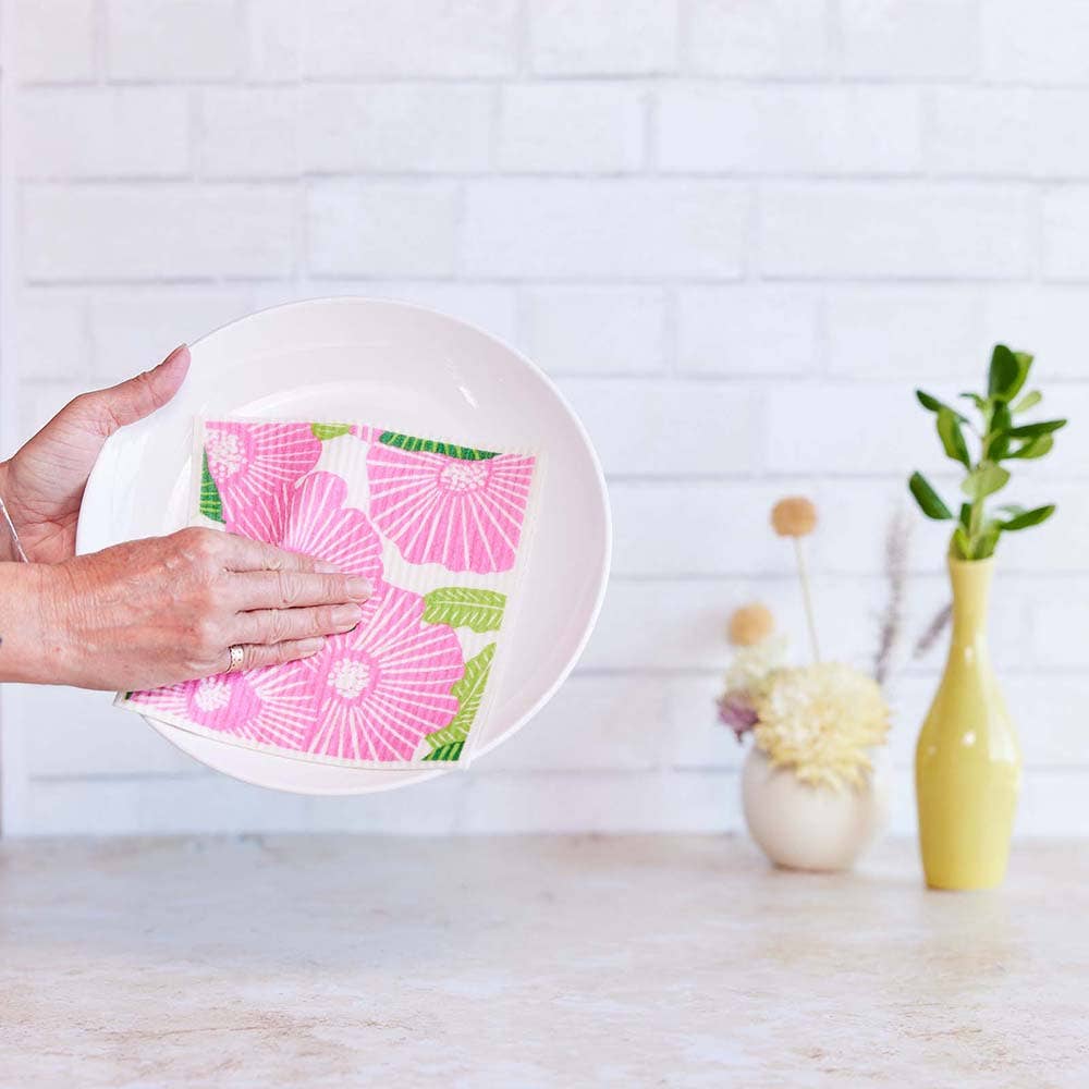 Poppy/ Papaver blu Cloths Reusable Sponge-Cloth, Set of 2