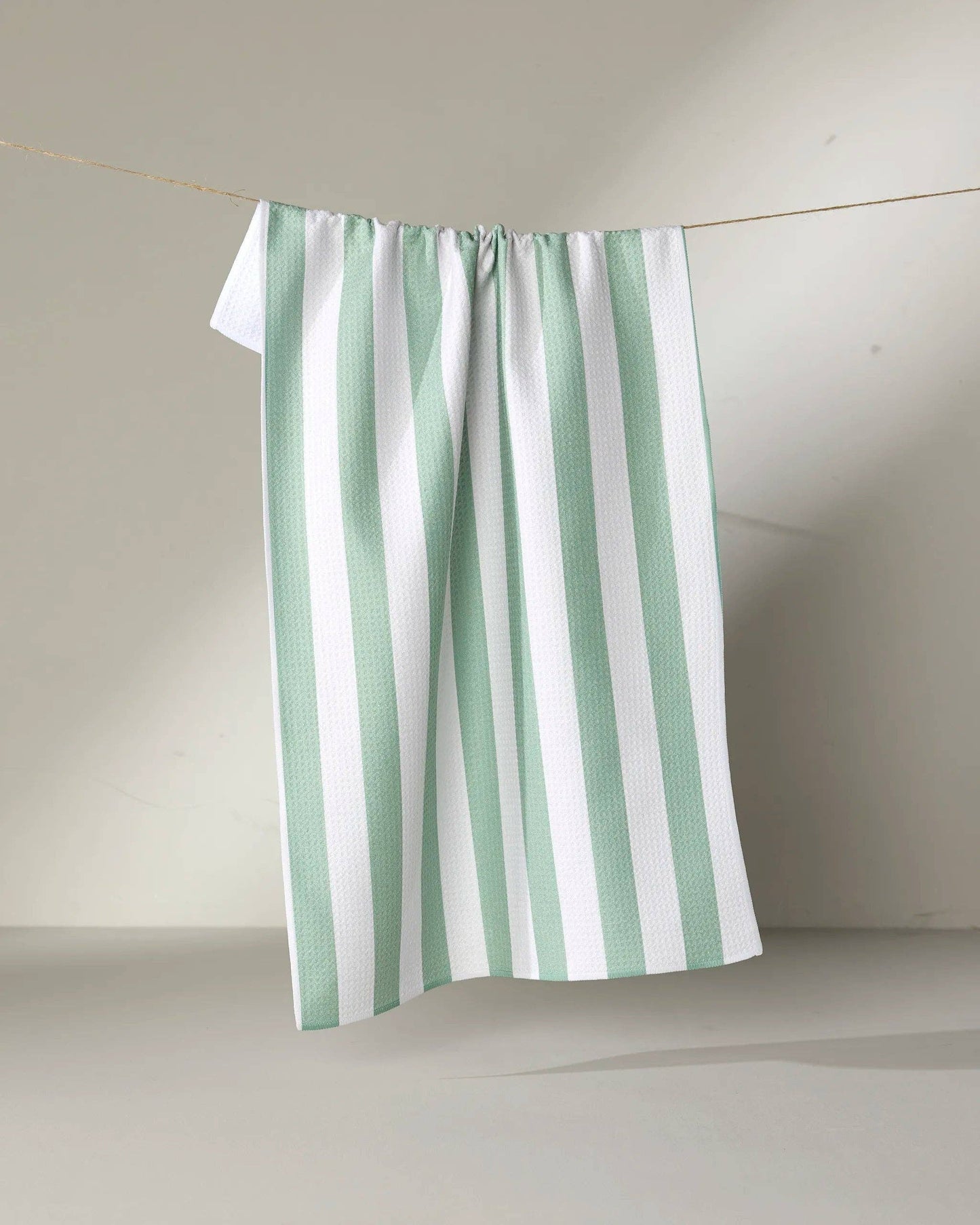 Mistletoe Striped Tea Towel