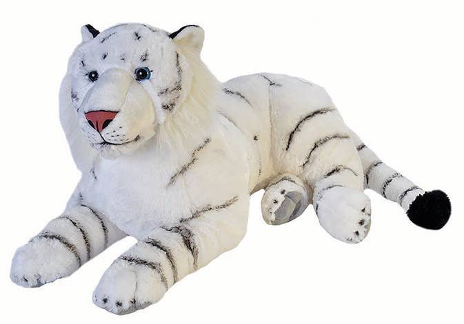 Jumbo White Tiger Stuffed Animal 30"