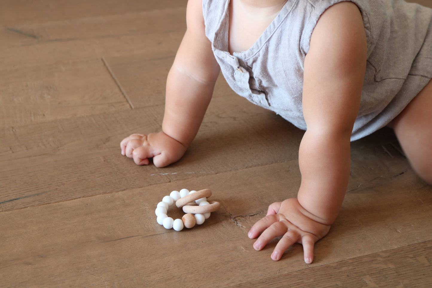 Ring Teether - White