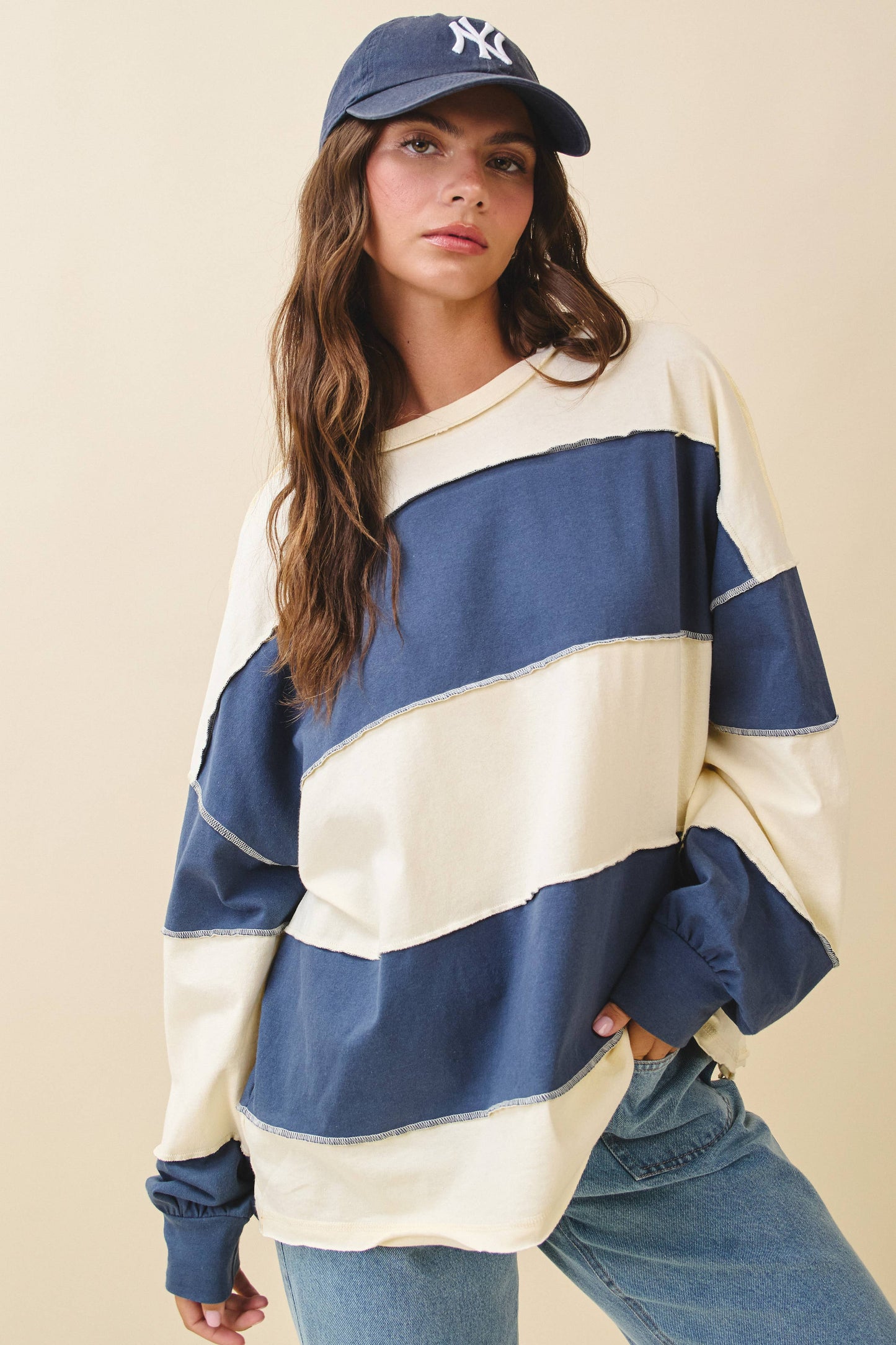 Rugby Long Sleeve Slouchy Top