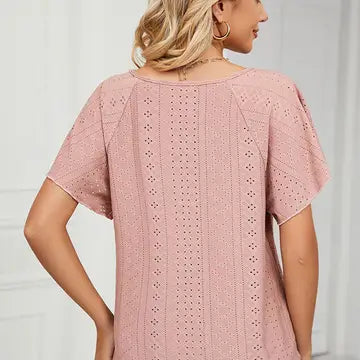 Eyelet Blouse - Mauve
