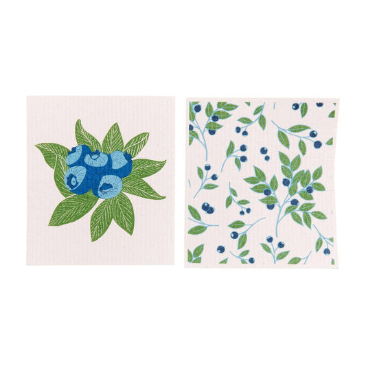 Blueberry Bunch blu Cloths, set of 2