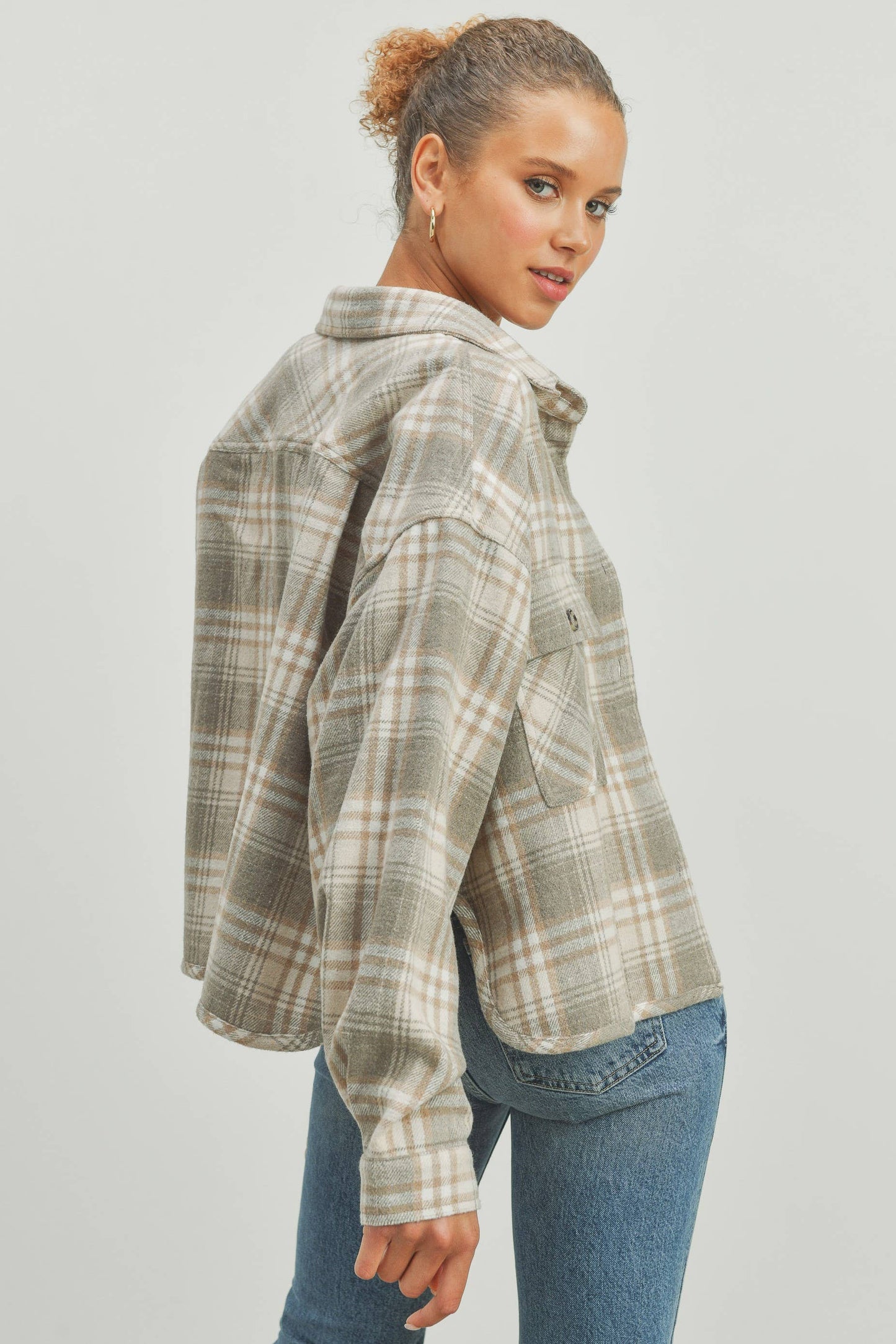 Plaid Crop Fall Shacket