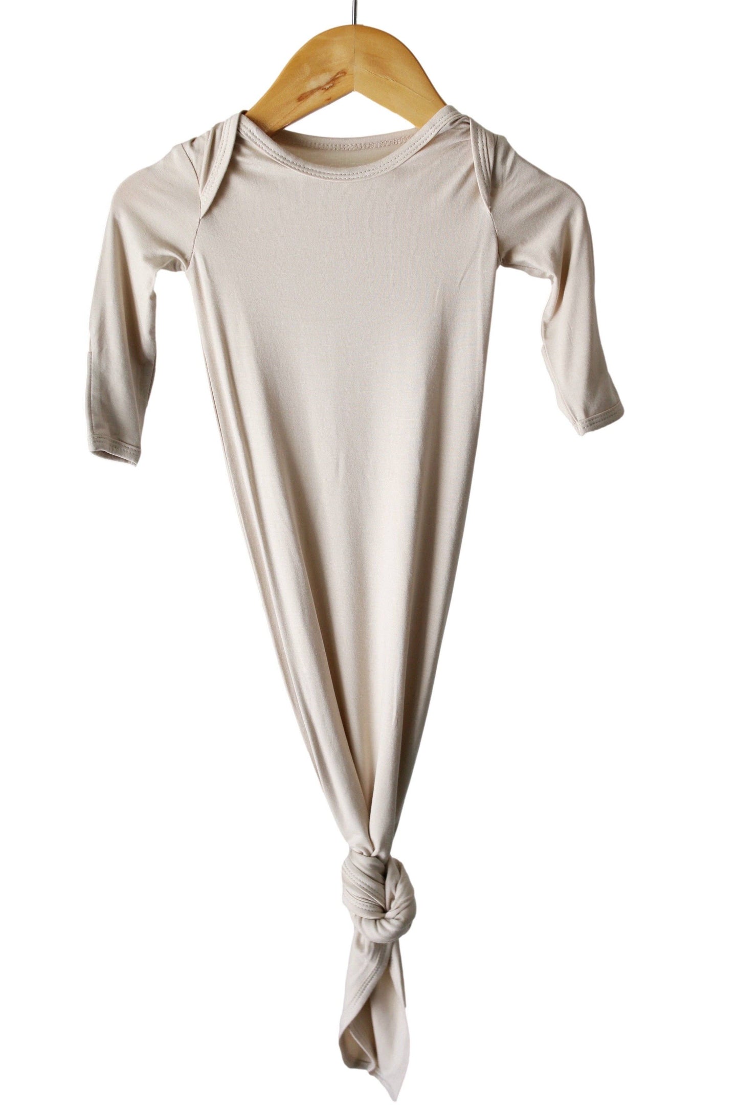 Natural Bamboo Knotted Gown - Ecru