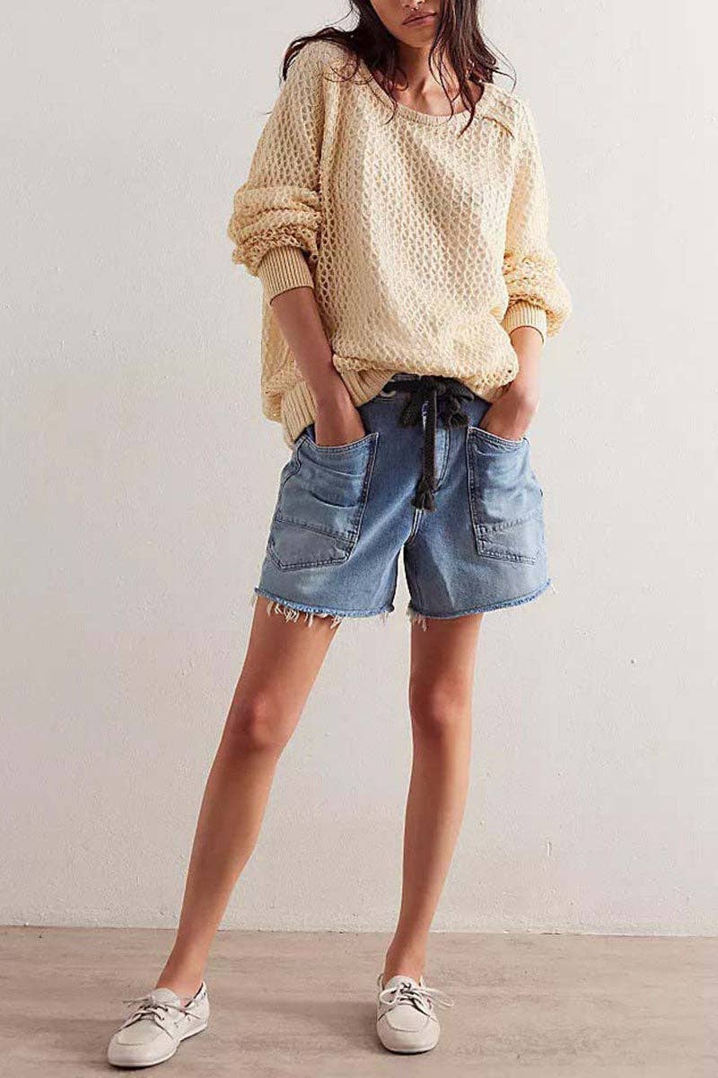 Denim Shorts - Blue