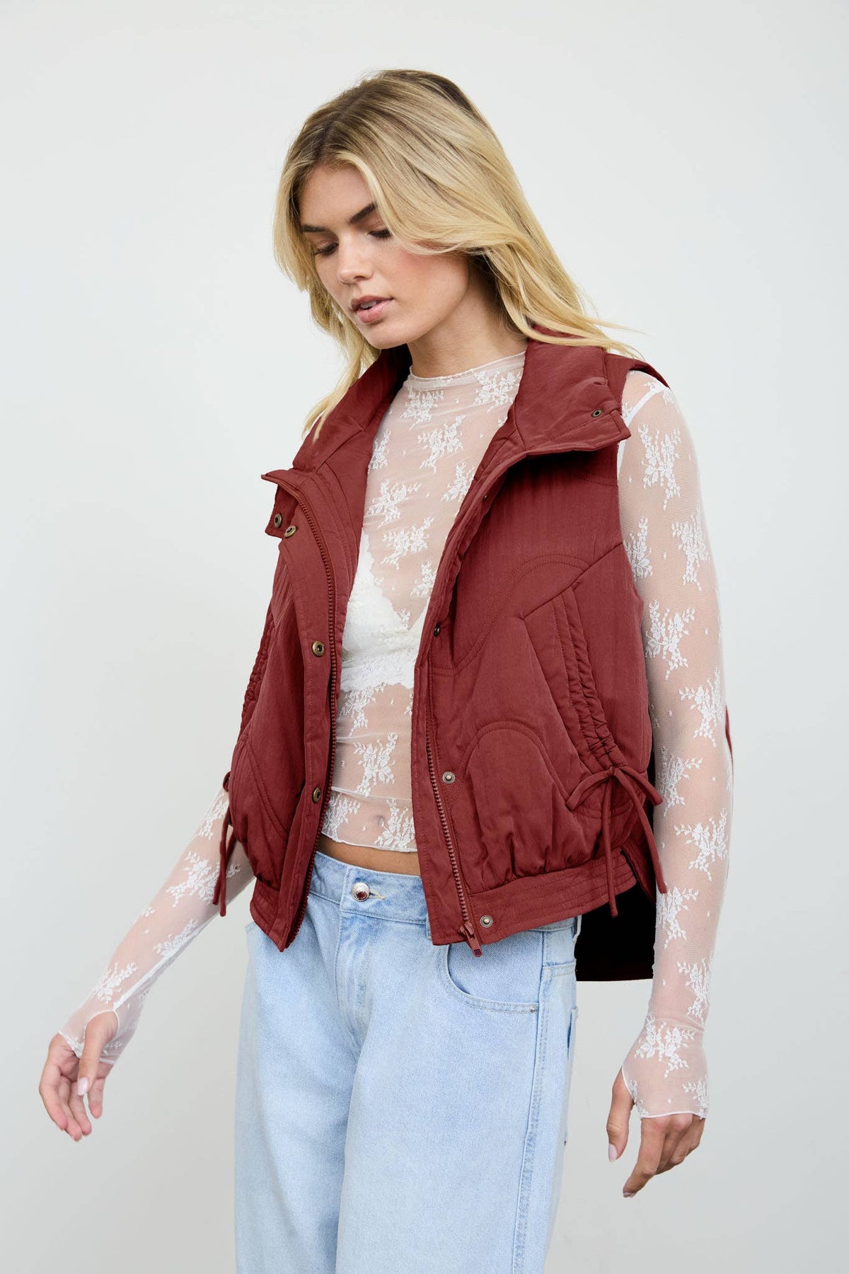 Quilted Snap Front Vest