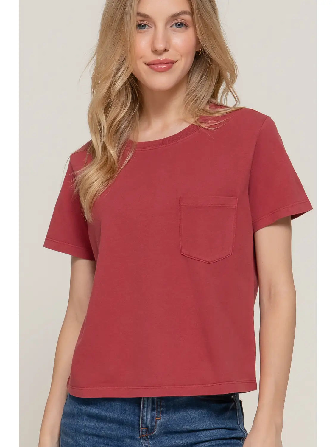 Garment Dye Tee - Burgundy