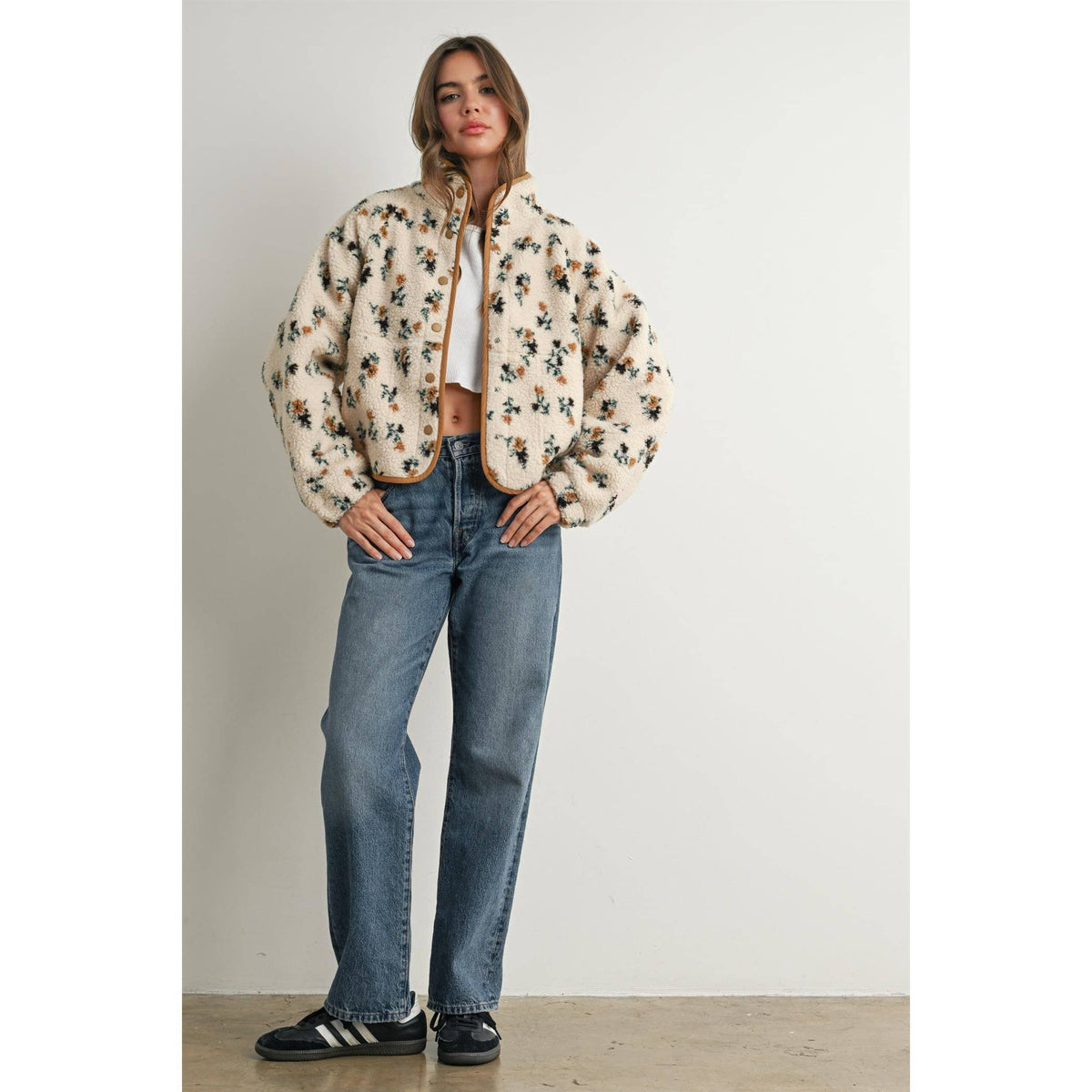 Floral Sherpa Fleece