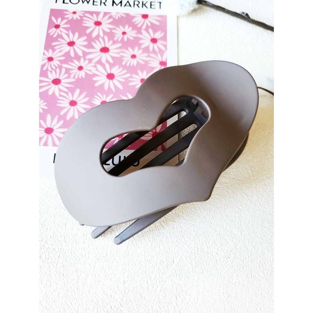 Heart Shaped Flat Hair Claw Clips