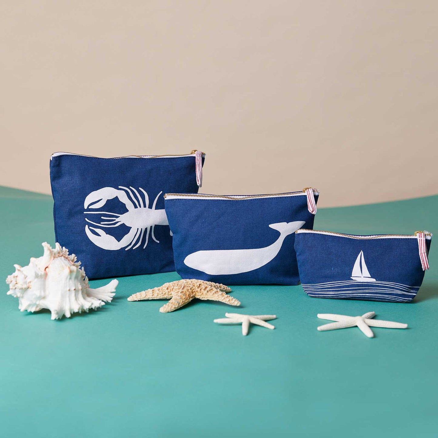 Lobster Navy Pouch - Large