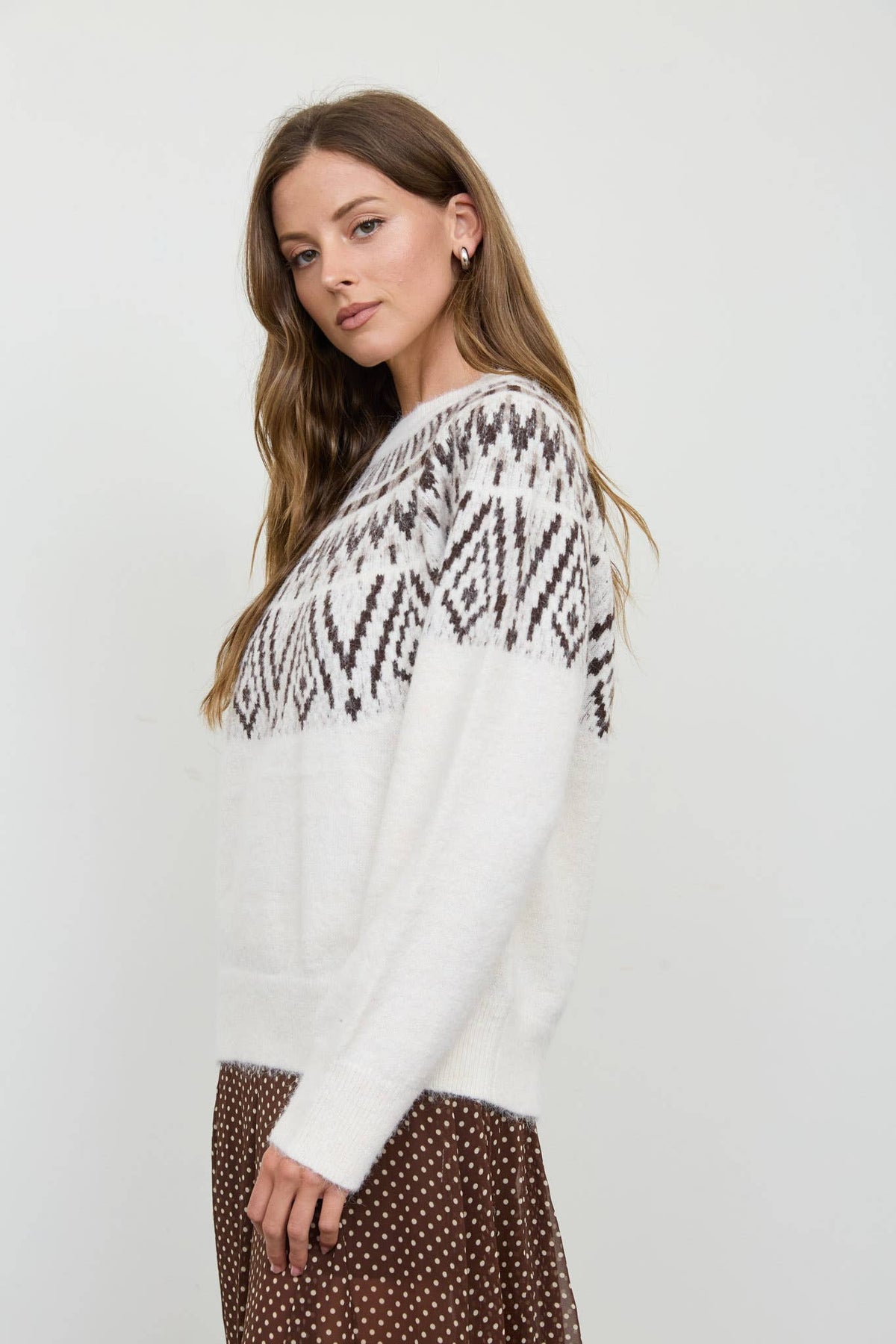 Faire Isle Pullover - Cream