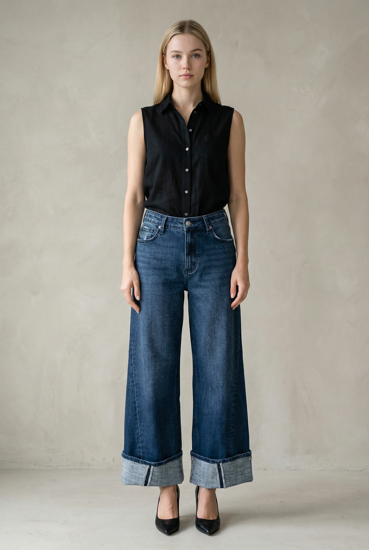 A Line Jean w/inseam transformation