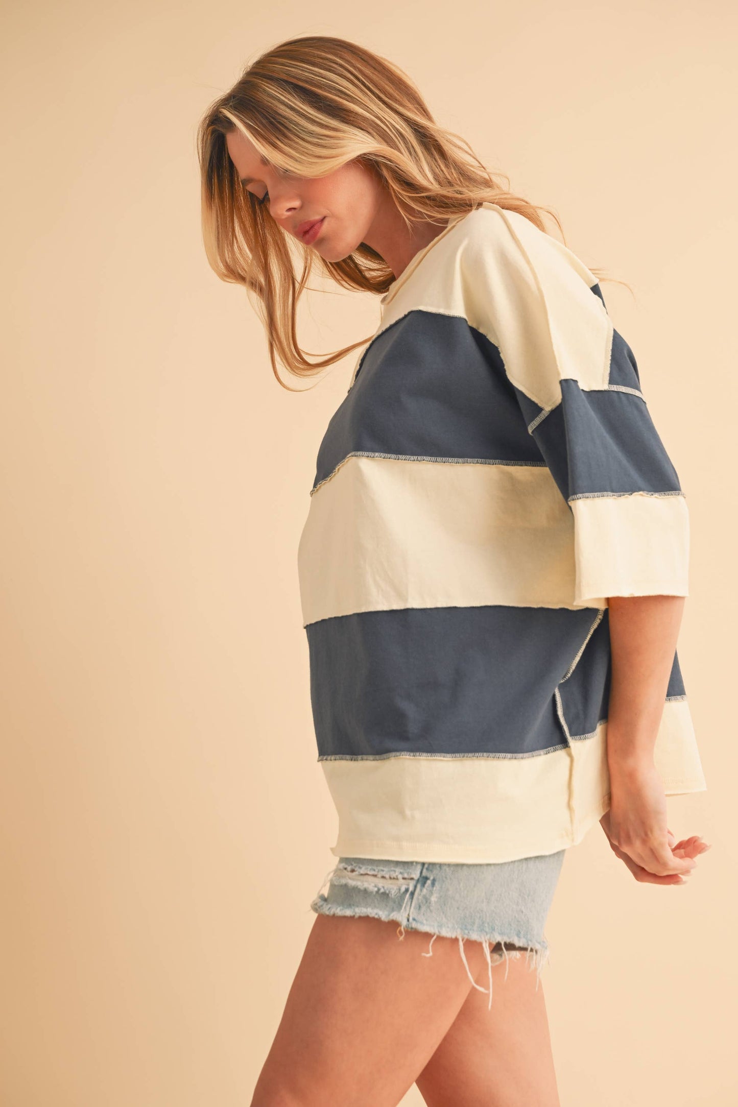 Short Sleeve Rugby Top - Blue