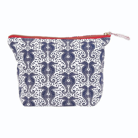 Seahorse Large Canvas Pouch