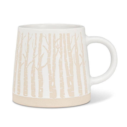 Wide Base Mug -Birch Trees