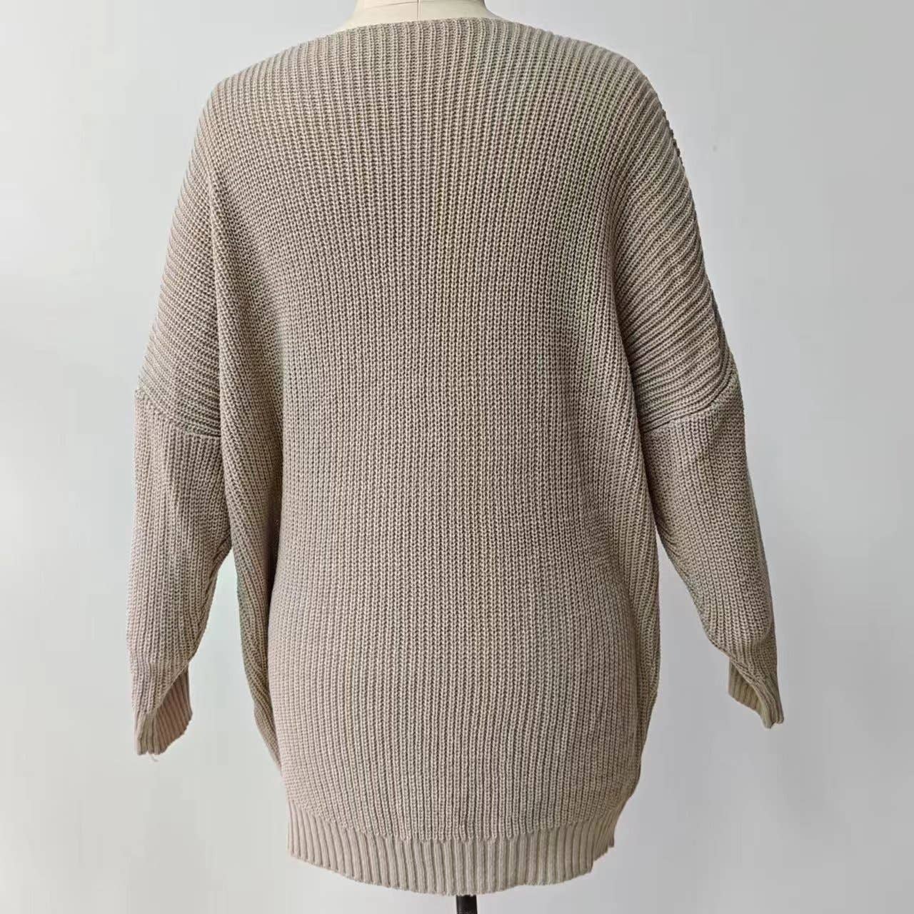 Drop shoulder sweater