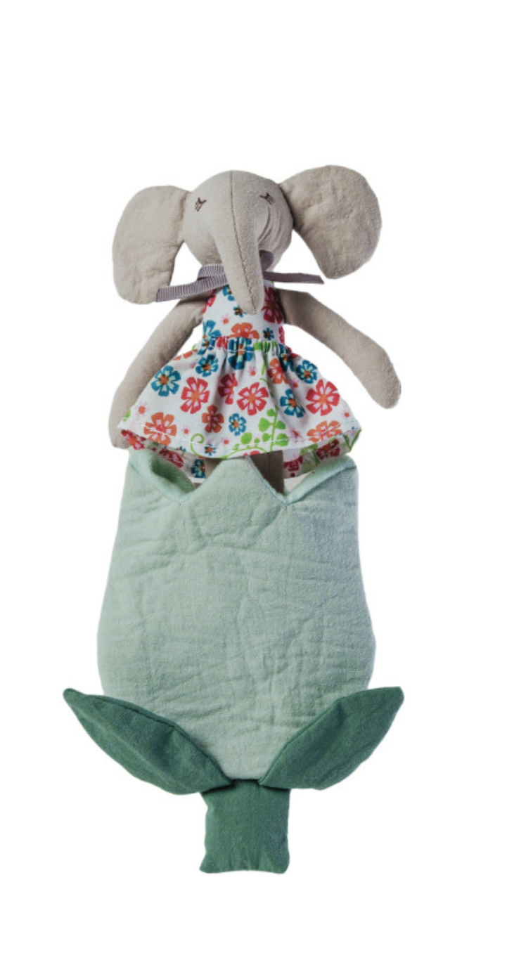 Plush Animal w/ Flower Shaped Pocket - 3 Styles