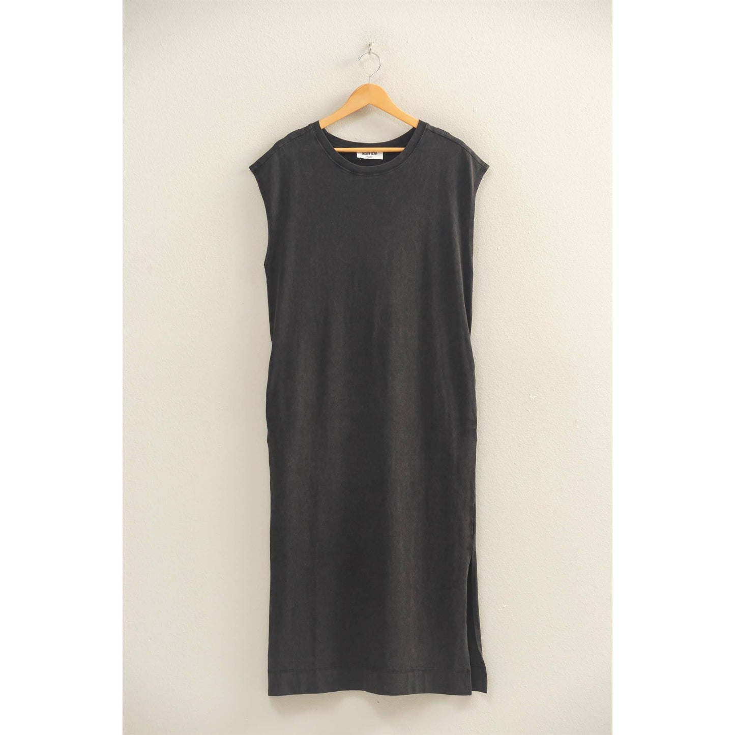 Cap Sleeve Midi Dress - Black