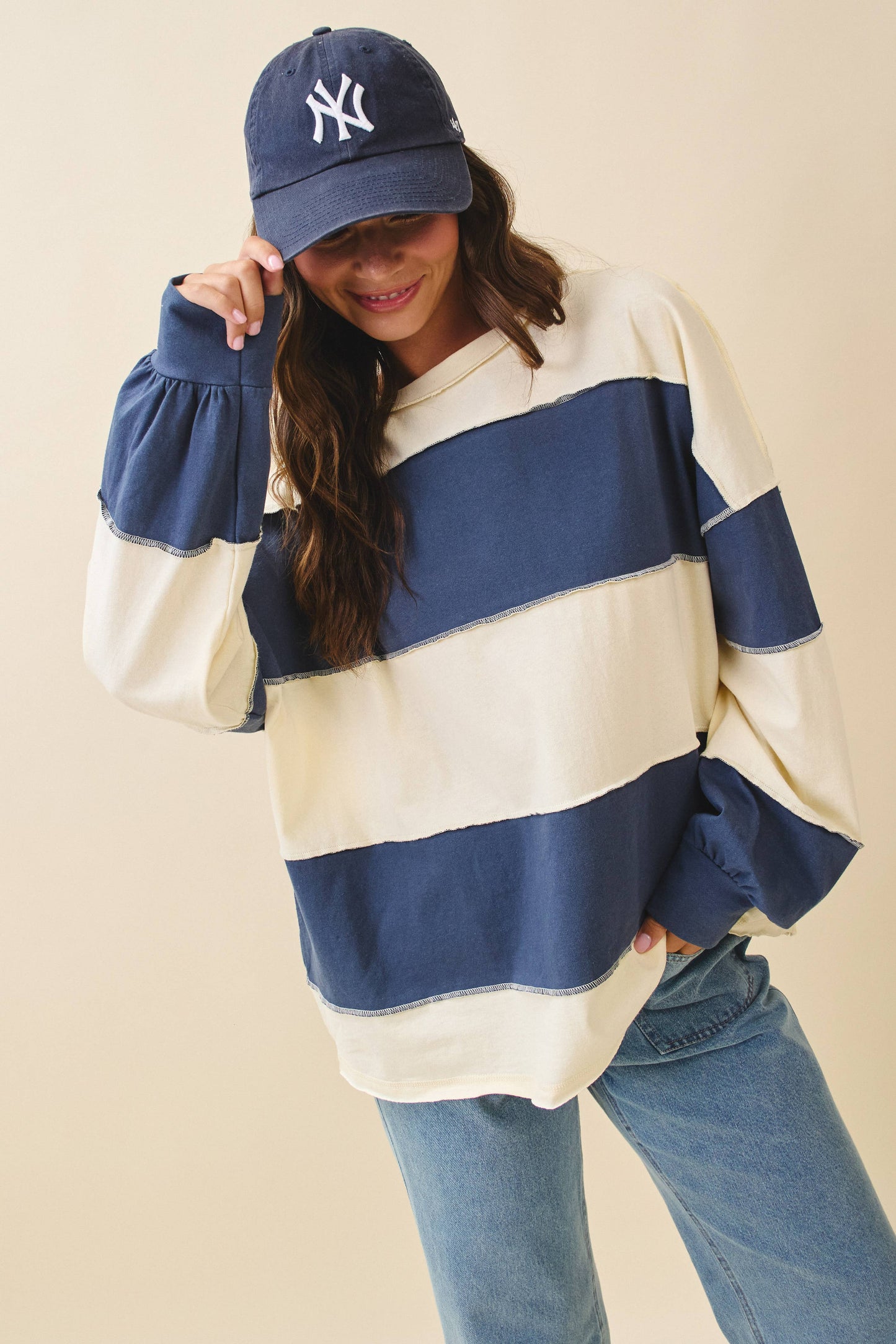 Rugby Long Sleeve Slouchy Top