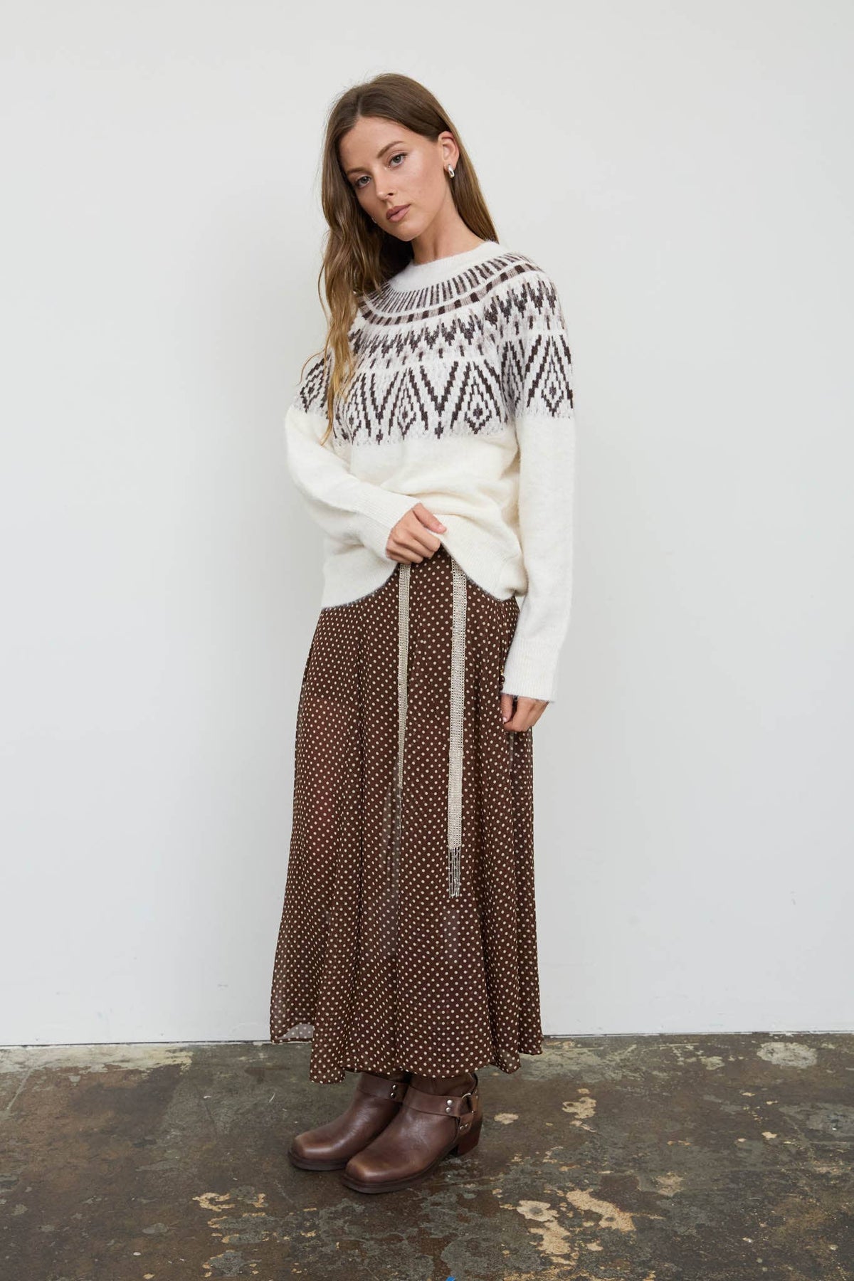 Faire Isle Pullover - Cream